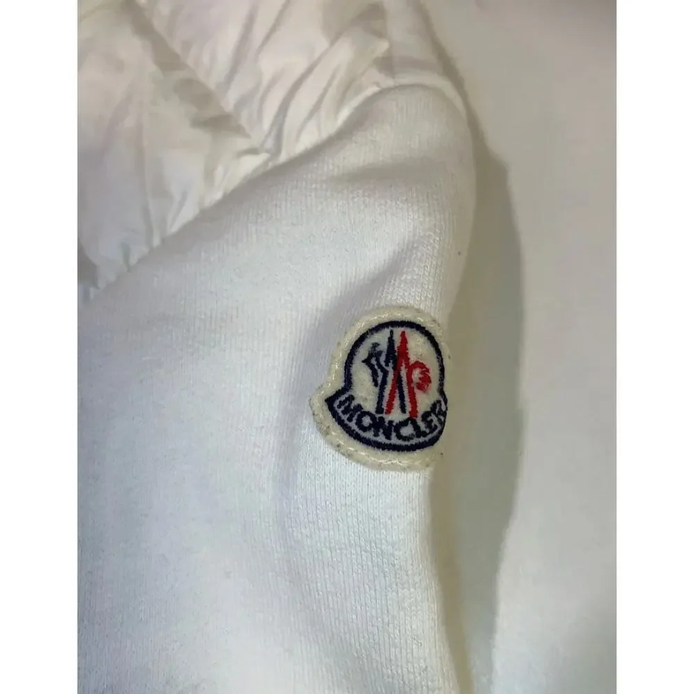 Authentic Moncler White Toddler Full Zip Jacket Size 2 Goose Down